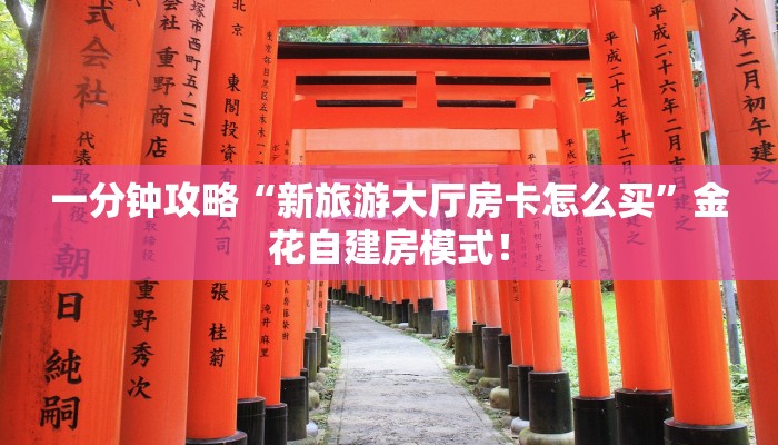 一分钟攻略“新旅游大厅房卡怎么买”金花自建房模式! 一分钟攻略“新旅游大厅房卡怎么买”金花自建房模式!