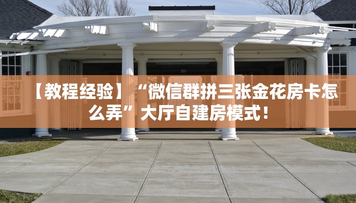 居家必备“微信平台牛牛在哪里买房卡”炸金花自建房模式! 居家必备“微信平台牛牛在哪里买房卡”炸金花自建房模式!