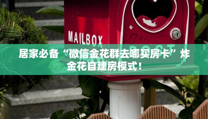 居家必备“微信金花群去哪买房卡”炸金花自建房模式! 居家必备“微信金花群去哪买房卡”炸金花自建房模式!