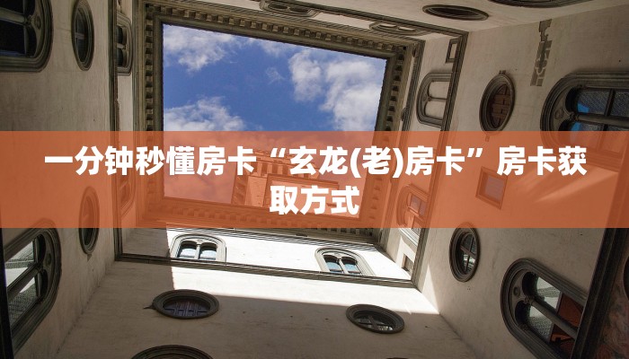 一分钟秒懂房卡“玄龙(老)房卡”房卡获取方式