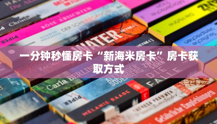 一分钟秒懂房卡“新海米房卡”房卡获取方式